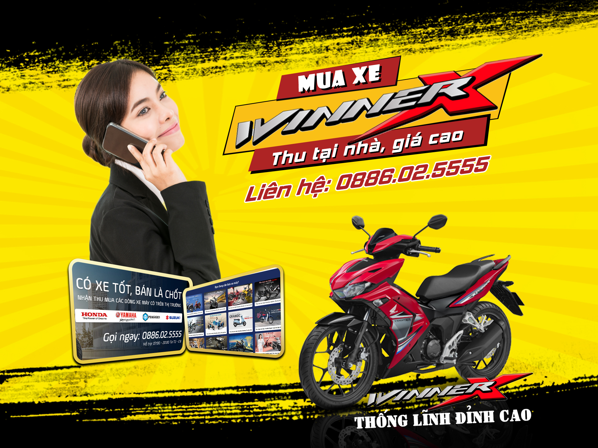 Thu mua xe máy Honda Winner X, thu tại nhà