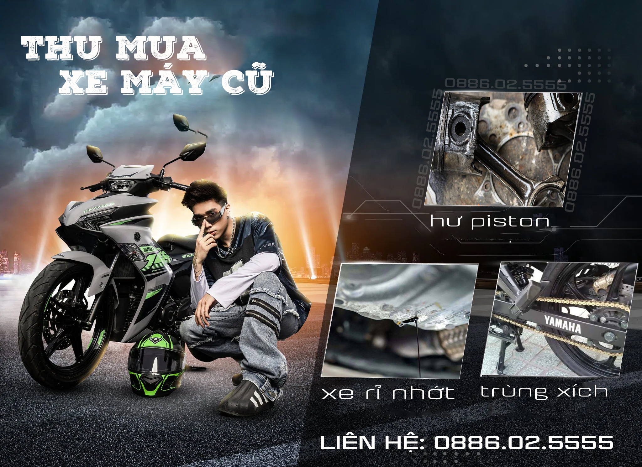 Tại sao xe máy chảy nhiều nhớt? Dịch vụ thu mua xe máy cũ hỏng tại nhà